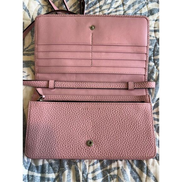 Marc Jacobs Gotham Crossbody Wallet on Strap Bag Leather  Pink Fleur, $398 - Picture 7 of 10